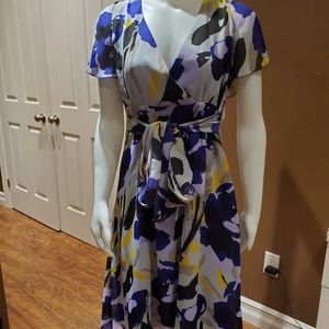 🌴 pretty purple floral summer dress Size 12.